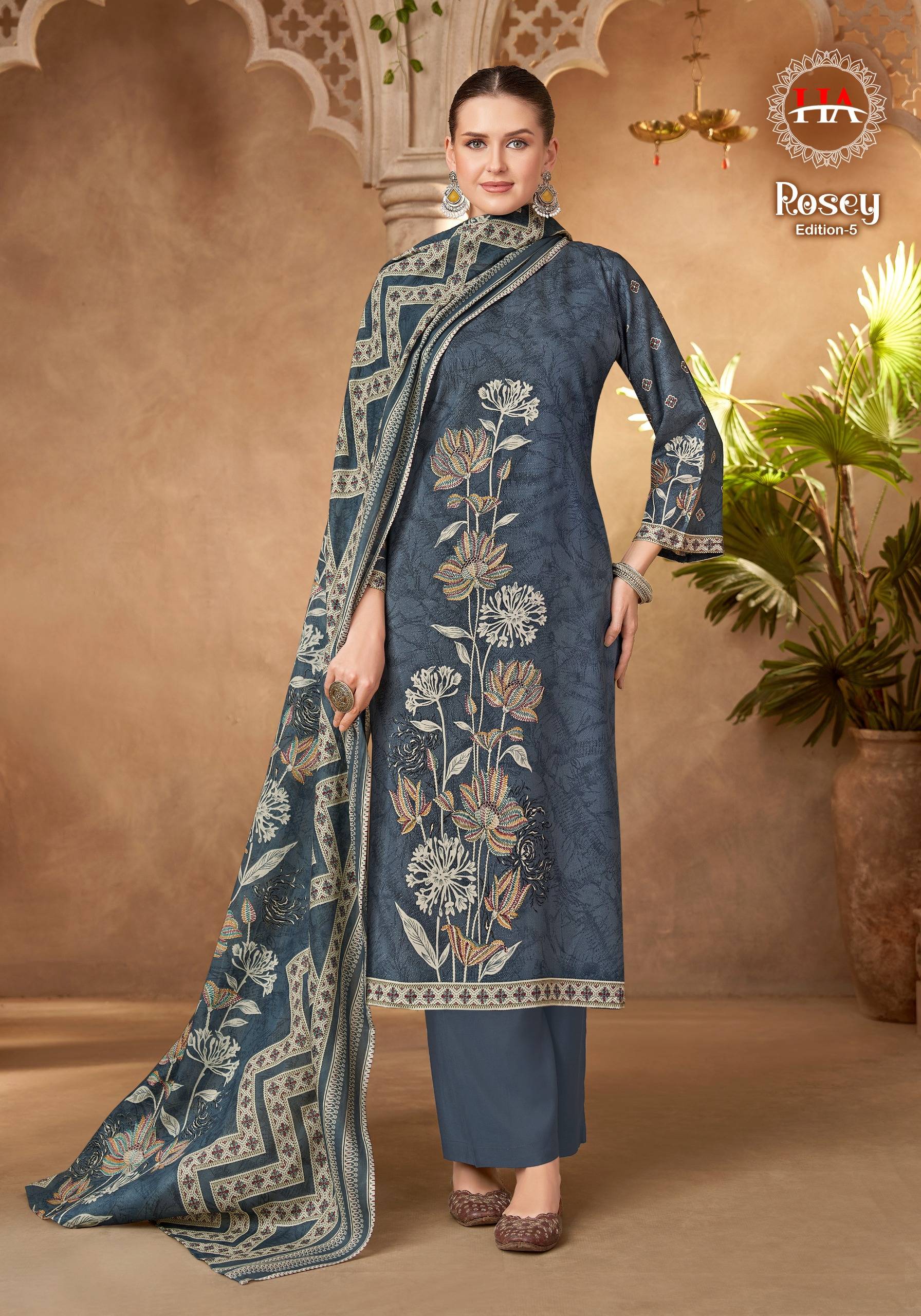 ROSEY-5 By Harshit Fashion Hub 3036-1142-01 To 3036-1142-06 Series 